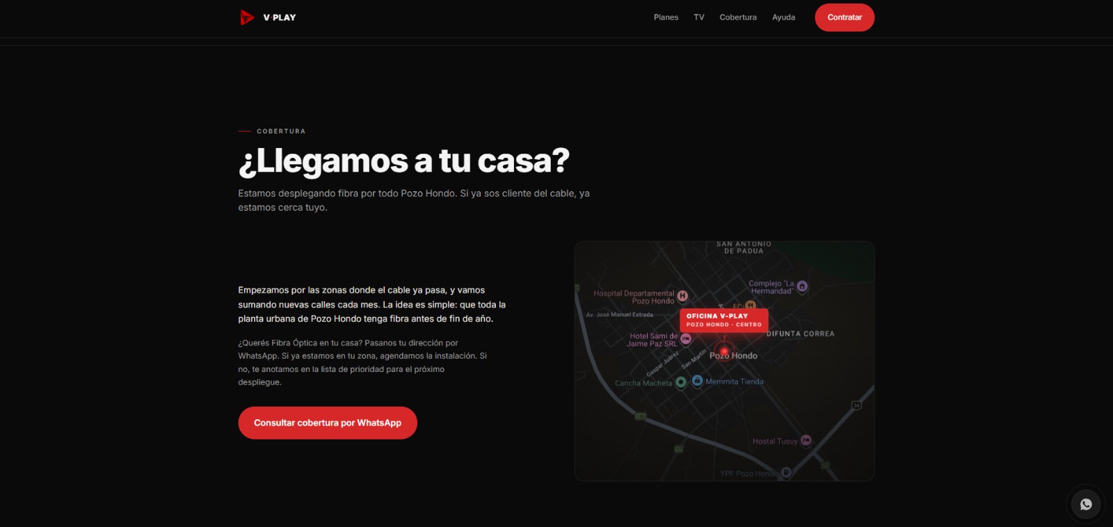 Verificación de cobertura con Google Maps — V-Play